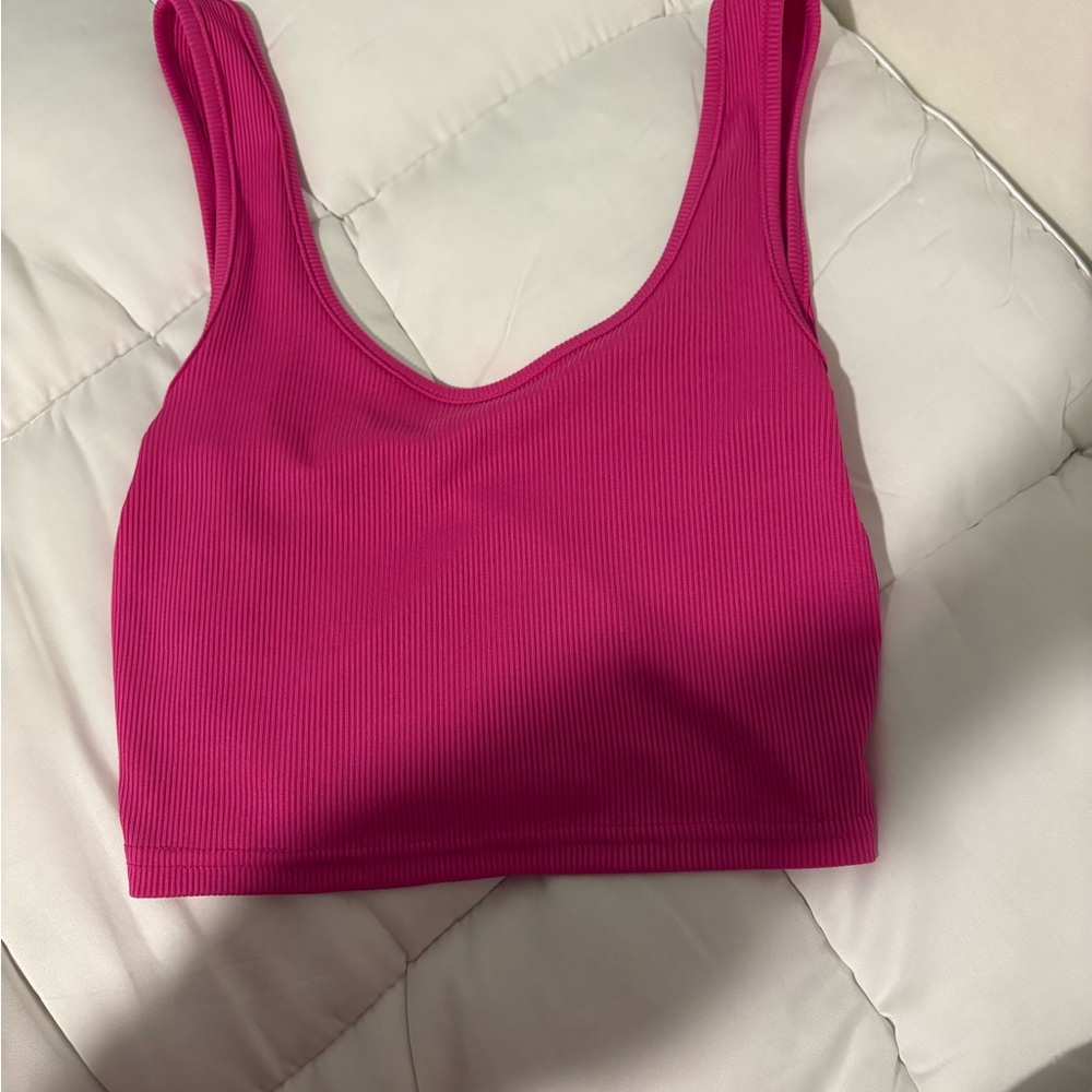 SHEIN Hot Pink Cropped Tank Top